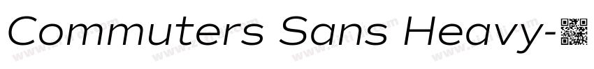 Commuters Sans Heavy字体转换